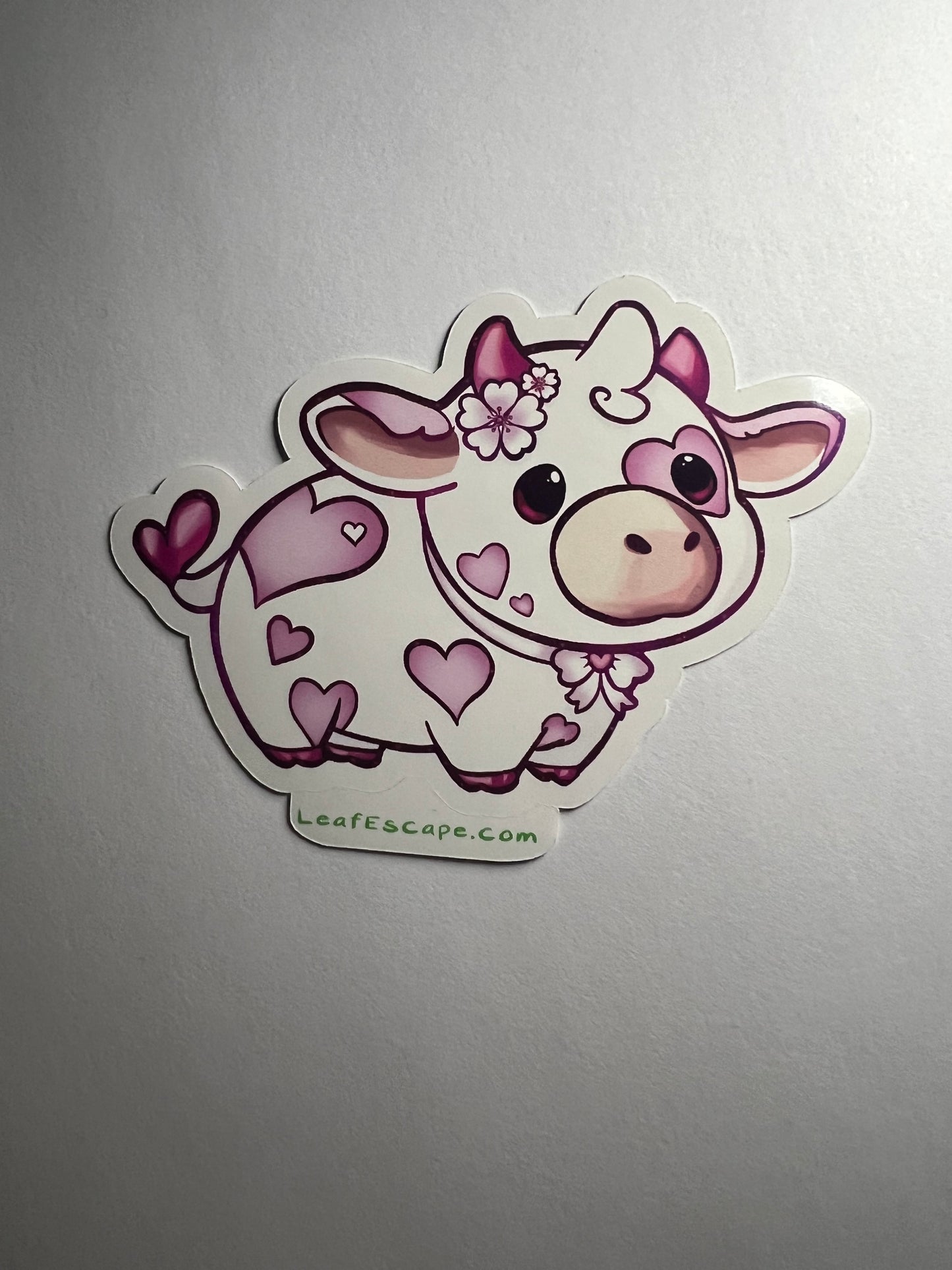 Heart Cow Sticker
