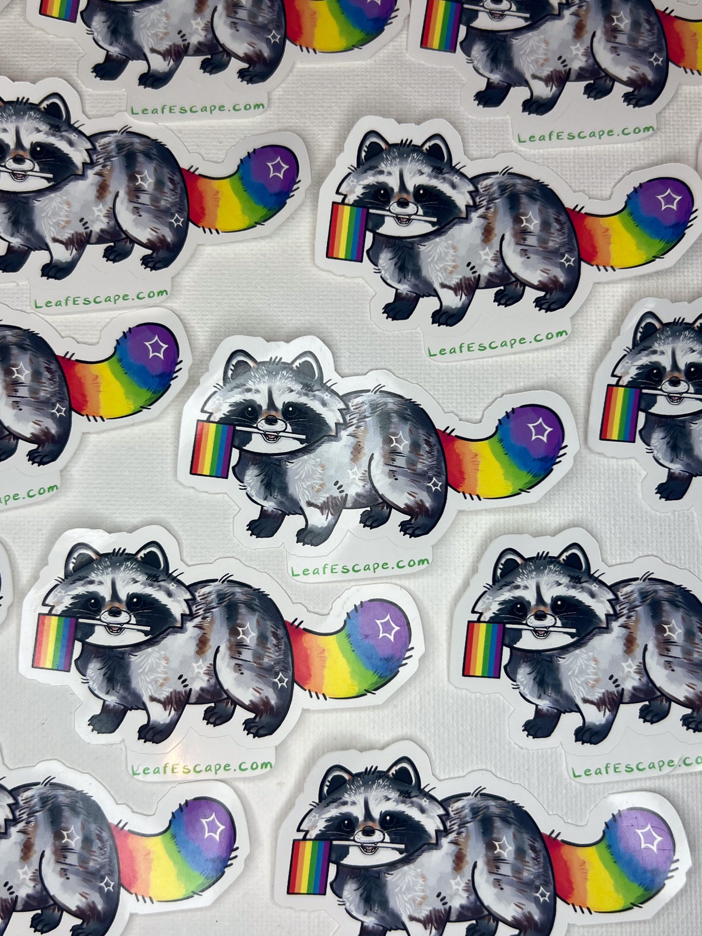Pride Raccoons Stickers