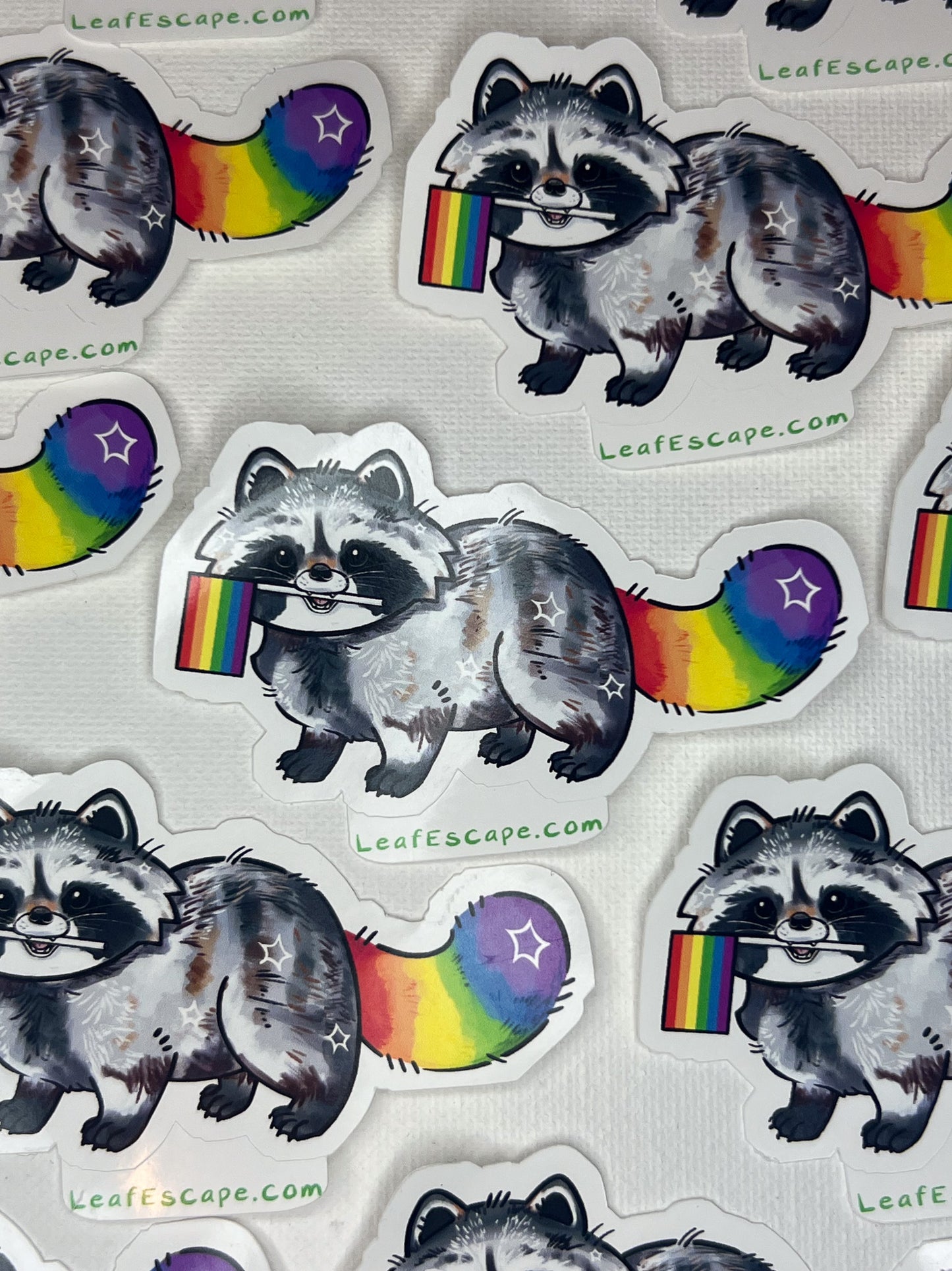 Pride Raccoons Stickers