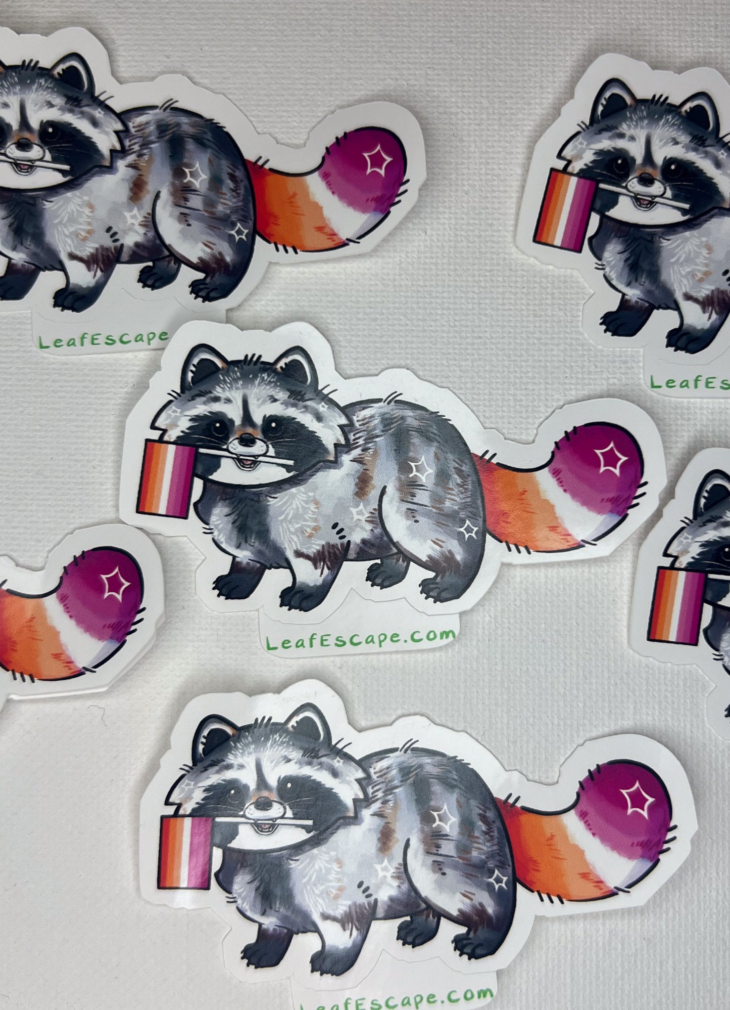 Pride Raccoons Stickers