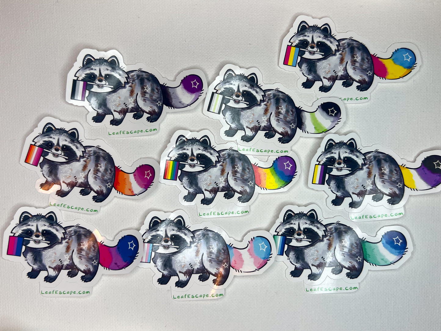 Pride Raccoons Stickers