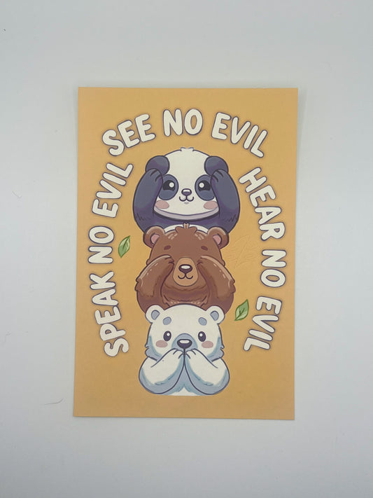 Bear No Evil Print