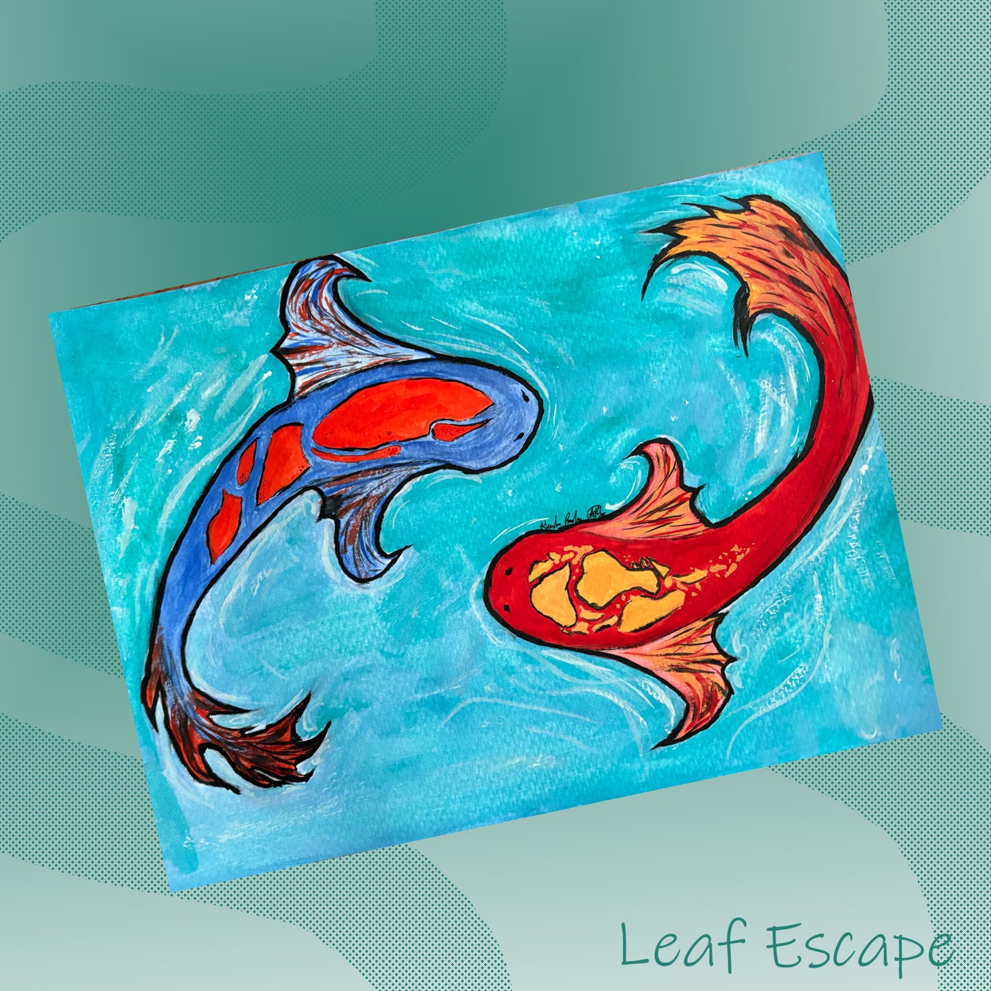 Koi Intertwined Print