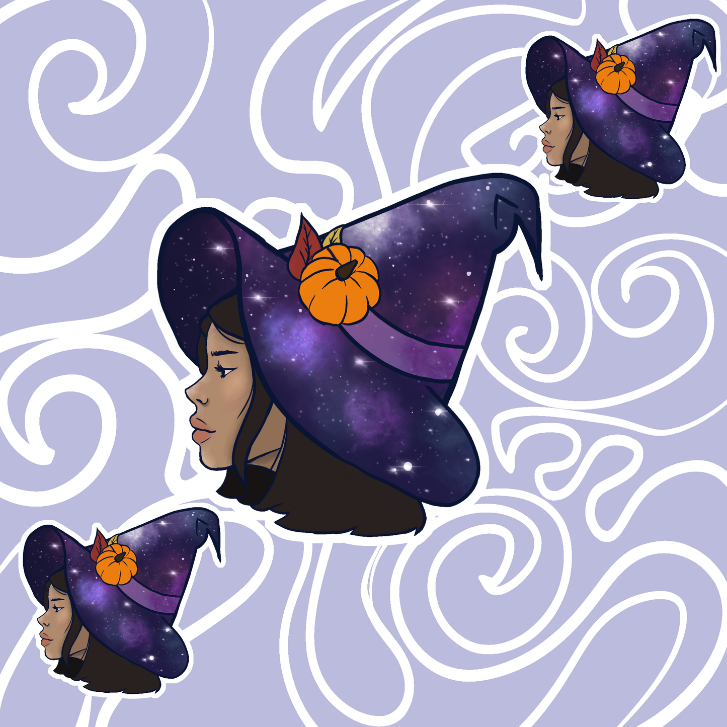 Galaxy Witch Sticker