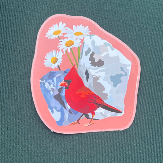 April Cardinal Sticker