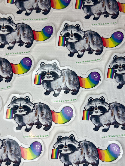 Pride Raccoons Stickers