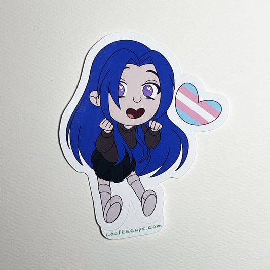 Trans Pride Girl Sticker