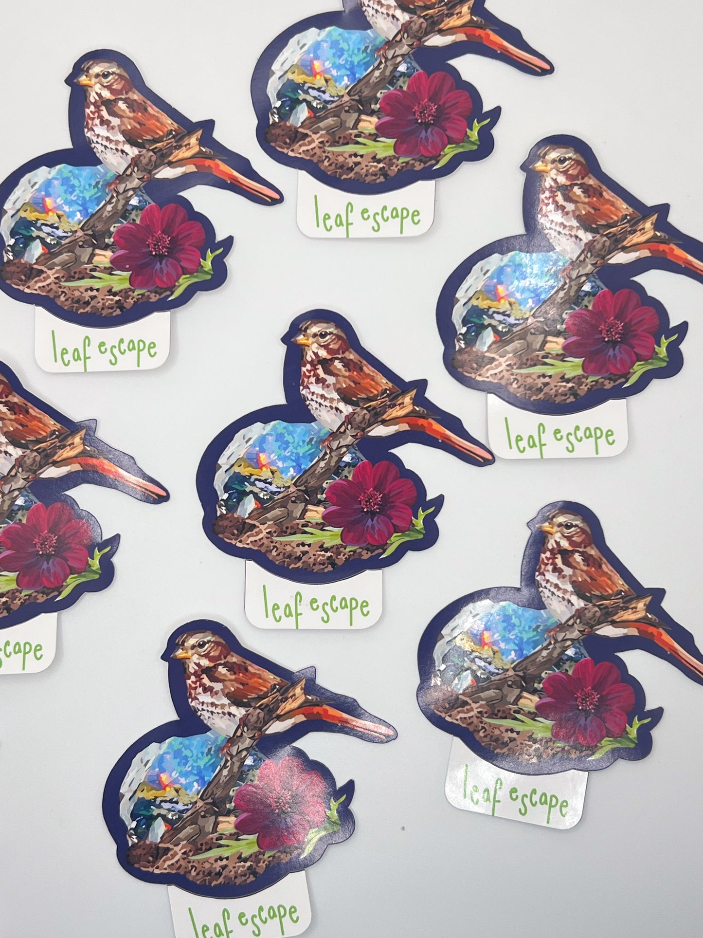 October Fox Sparrow Sticker
