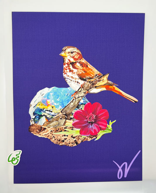 October Fox Sparrow Print