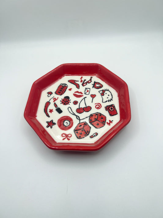 Red Trinkets Tray